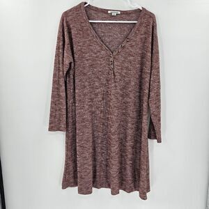 American Eagle dress large red heathered maroon burgundy long sleeve